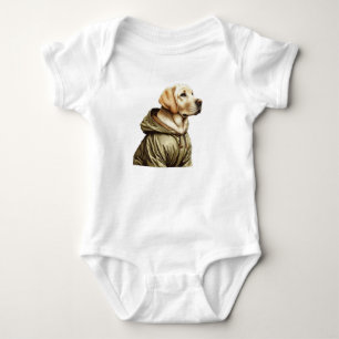 Labrador/dog on the hunt baby bodysuit