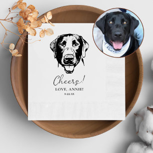 Labrador Dog Personalised Cheers Napkins