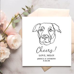 Labrador Dog Personalised Cheers Napkins