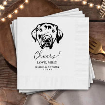 Labrador Dog Personalised Cheers Napkins