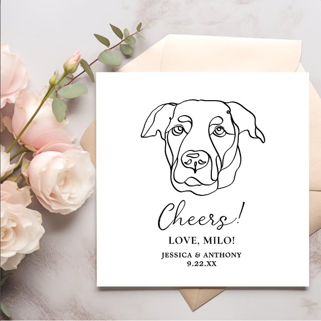 Labrador Dog Personalised Cheers Napkins (Creator Uploaded)