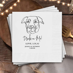 Labrador Dog Personalised Drinks on Me Napkins