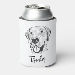 Labrador Dog Personalised Hand Drawing Can Cooler