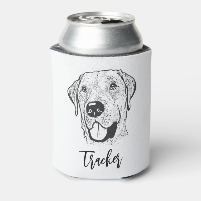 Labrador Dog Personalised Hand Drawing Can Cooler (Can Back)