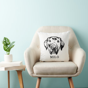 Labrador Dog Personalised Hand Drawing Cushion