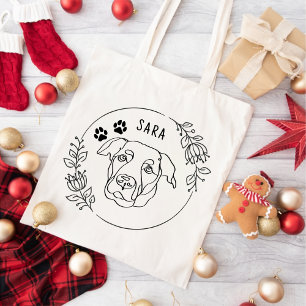 Labrador Dog Personalised Hand Drawing Tote Bag