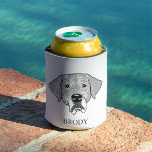 Labrador Dog Personalized Hand Drawing Can Cooler