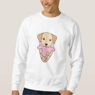 Labrador Dog Pink Ice Cream Waffle Cute Animals Sweatshirt