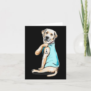 Labrador Dog Tattoo I Love Mum Mothers Day Lover  Card
