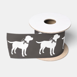 Labrador Dog Theme Baby Shower Gender Neutral Satin Ribbon
