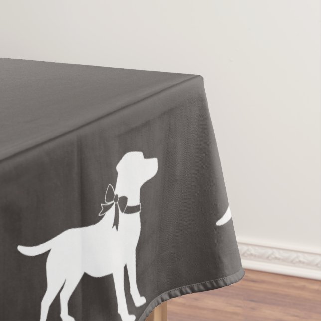 Labrador Dog Theme Baby Shower Gender Neutral Tablecloth (In Situ)