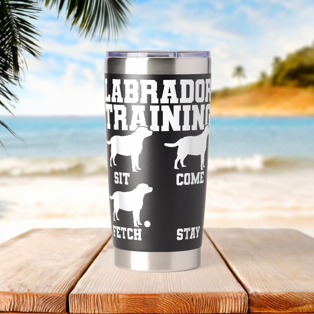 Labrador Dog Trainer Insulated Tumbler (Beach (Rotated))