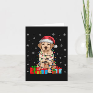 Labrador Dog Ugly Xmas Lights Santa Labrador Dog C Card