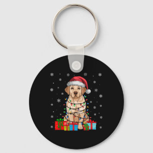 Labrador Dog Ugly Xmas Lights Santa Labrador Dog C Key Ring