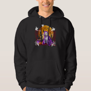 Labrador Dog Wearing Halloween Coat Pumpkin Boo Pu Hoodie