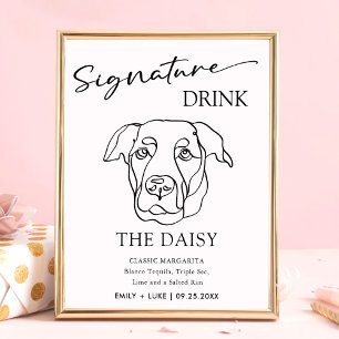 Labrador Dog Wedding Signature Drink Sign