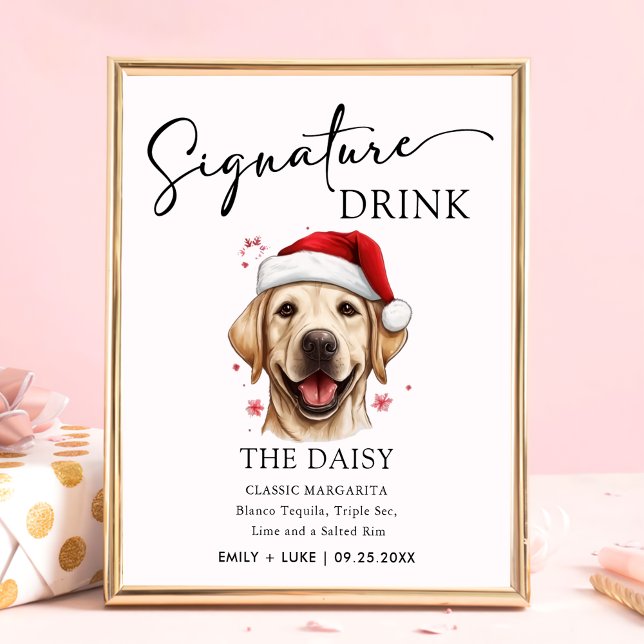 Labrador Dog Wedding Signature Drink Sign (Creator Uploaded)
