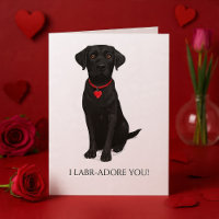 Labrador Dog With Love Heart Adore You