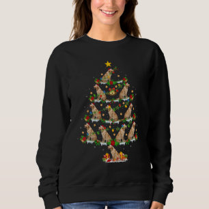 Labrador Dog  Xmas Lights Labrador Christmas Tree Sweatshirt