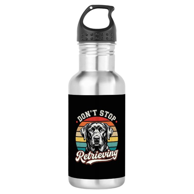 Labrador Don't Stop Retrieving Retro Dog 532 Ml Water Bottle (Front)