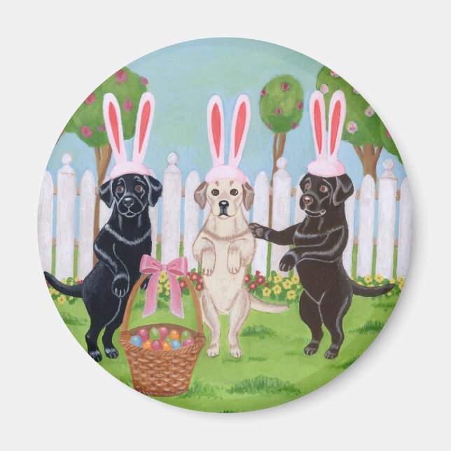 Labrador Easter Bunnies!! Magnet (Front)