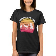 Labrador Evolution Funny White Silhouette Sunset 