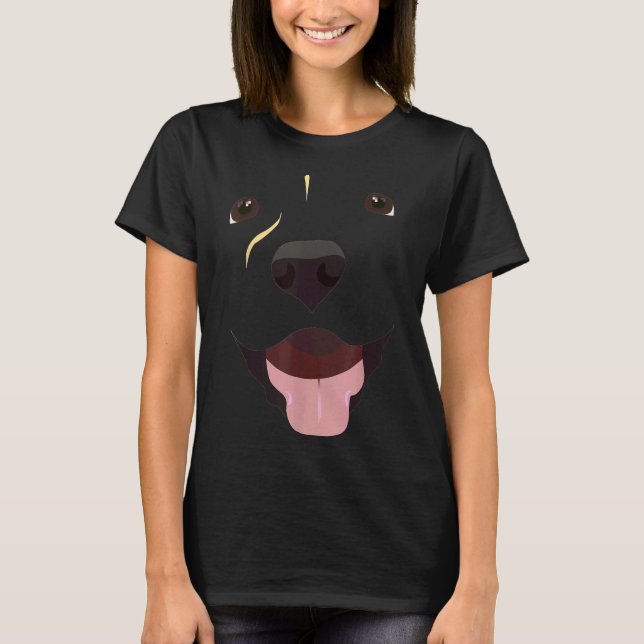 Labrador Face _ Cute Lab Dog T-Shirt (Front)