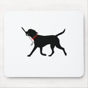 Labrador Fetch Golf Club Cute Golfing Black Lab Go Mouse Pad