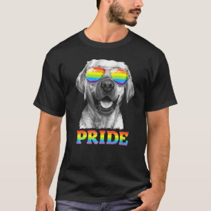 Labrador Gay Pride Lgbt Rainbow Flag Sunglasses Lg T-Shirt