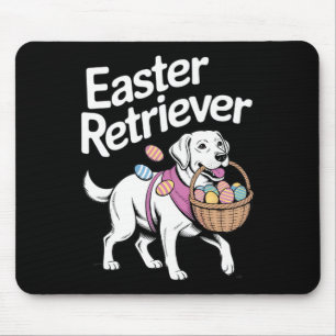 Labrador Golden Retriever Bunny Springs Eggs Easte Mouse Pad