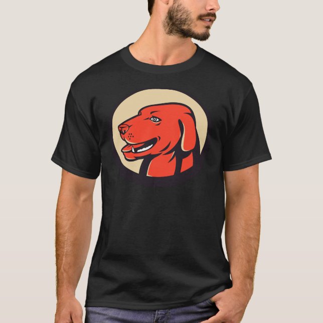 Labrador Golden Retriever Dog Head T-Shirt (Front)