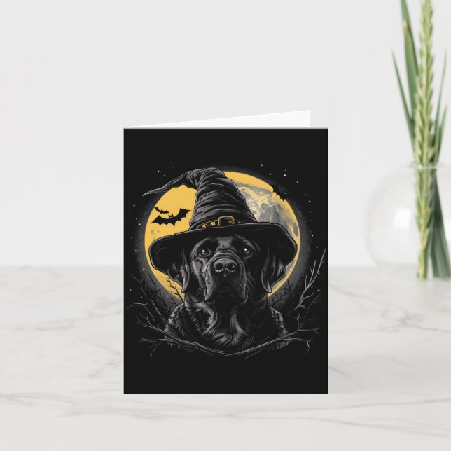 Labrador Halloween Funny Cute Dog Black Lab Mum Card (Front)