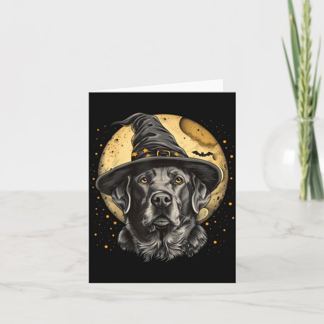 Labrador Halloween Funny Cute Dog Black Lab Mum Card (Front)