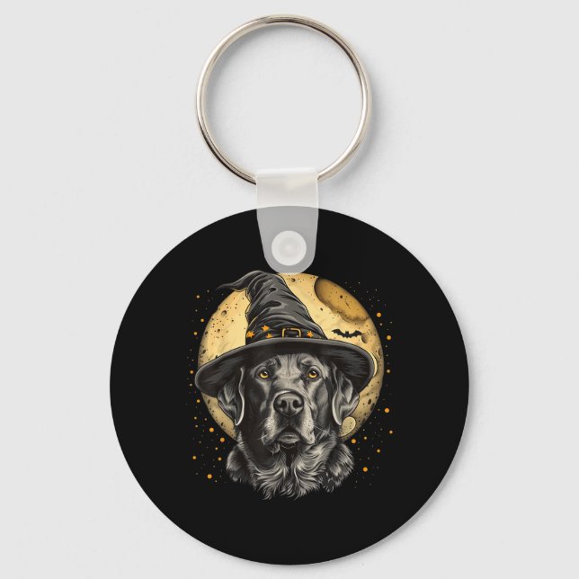 Labrador Halloween Funny Cute Dog Black Lab Mum Key Ring (Front)
