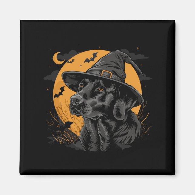 Labrador Halloween Funny Cute Dog Black Lab Mum Magnet (Front)
