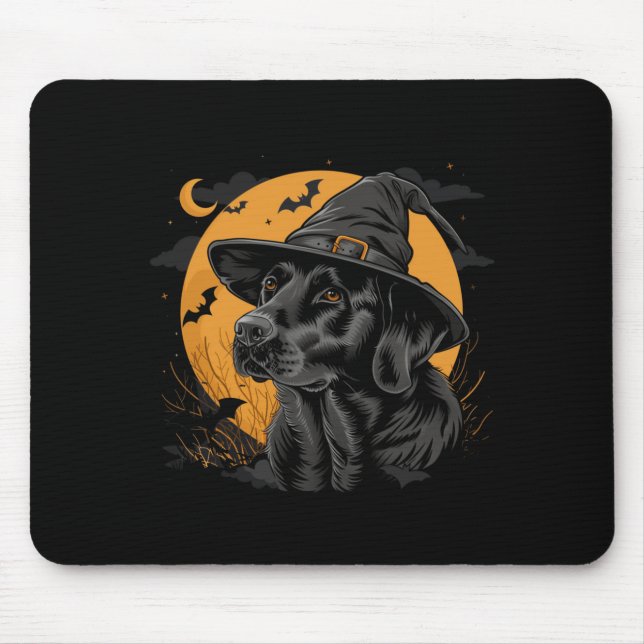 Labrador Halloween Funny Cute Dog Black Lab Mum Mouse Pad (Front)