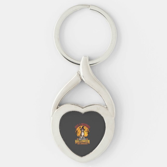 Labrador Halloween Grandma Dog Design_1 Key Ring (Front)