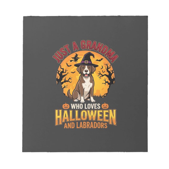 Labrador Halloween Grandma Dog Design_1 Notepad (Front)