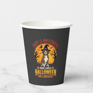 Labrador Halloween Grandma Dog Design_1 Paper Cups