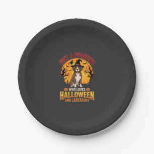Labrador Halloween Grandma Dog Design_1 Paper Plate