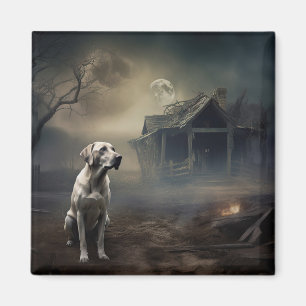 Labrador Halloween Scary Magnet