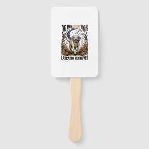 Labrador Halloween Shirt Vintage Dog Mum Graphic_1 Hand Fan