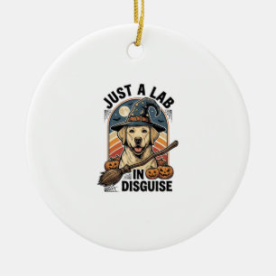 Labrador Halloween Shirt Vintage Witch Dog Costume Ceramic Tree Decoration