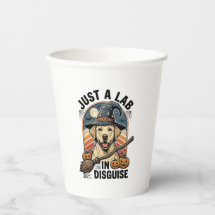 Labrador Halloween Shirt Vintage Witch Dog Costume Paper Cups