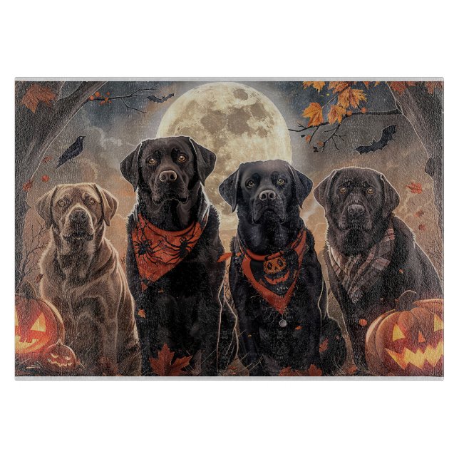 Labrador Halloween Spooky Cutting Board (Front)