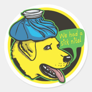 Labrador Hangover Gear Classic Round Sticker