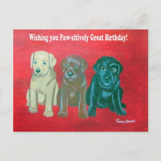 Labrador Happy Birthday Card
