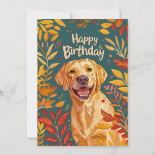 Labrador Happy Birthday Holiday Card