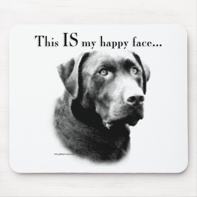 Labrador Happy Face Mouse Pad (Front)