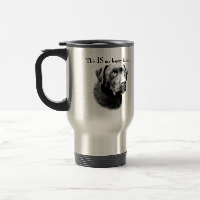 Labrador Happy Face Travel Mug (Left)